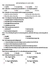 Đề thi thử học kỳ II môn Hóa học Lớp 11 - Đề số 3